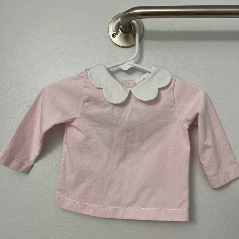 Jacadi long sleeve shirt with pedal collar (12M)